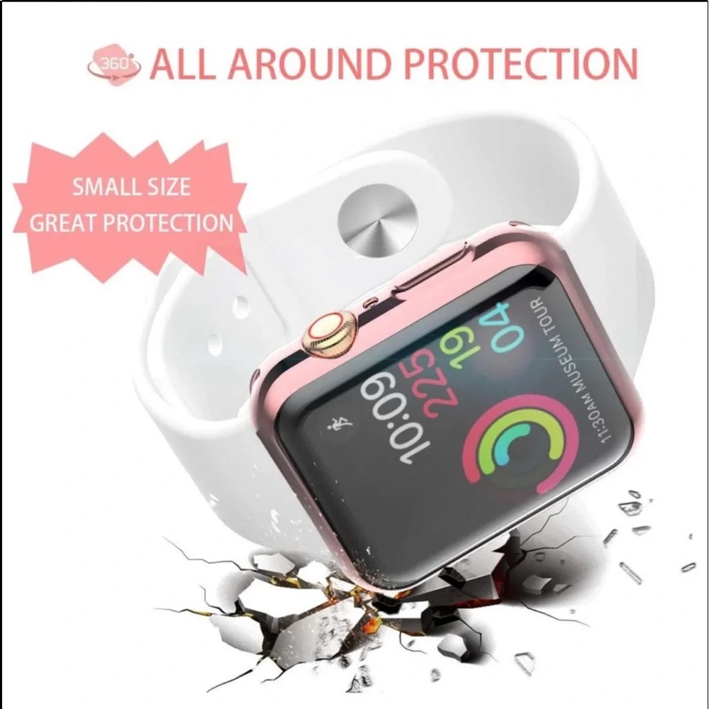 New Rose Gold Apple Watch Shiny Bumper Case 42mm